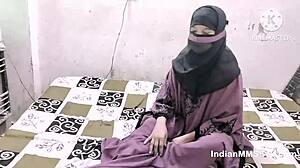 Horny Indian Muslim Wife In Hijab Takes Rough Creampie From Husband In Homemade Action