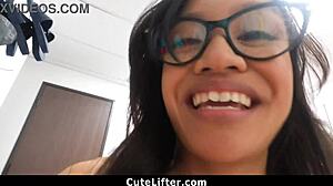 savvy shoplifter caught and fucked by big cock security guard