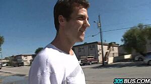 French Babe Julie J 21 Shows Off in Public Bus and Car Scenes