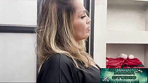 Blonde Milf Catches Stepson Spying in Closet and Hooks Up with Horny Young Guy for Free