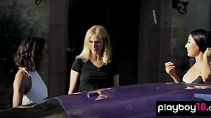 Oh man, watch this petite asian teen jade luv and her blonde brunette bffs slip out of tiny bikinis for skinny pussy fun.