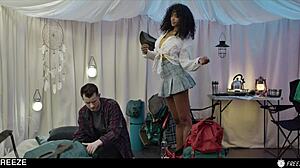 hot teen 18+ magically freezes so bestie can give her the best squirting orgasms trailer!