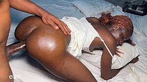 I feel so slutty taking this aggressive fuck from big black cock in missionary doggystyle and riding positions