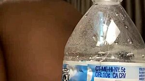 Provocative ebony fat ass takes creampie in black big ass action