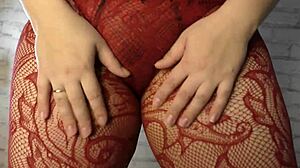 cheating wife with big boobs and hairy wet pussy starts teasing in lingerie for her cuckold husband