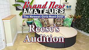 Horny hottie Reese Robbins sucks cock and gets pussy deeply fucked