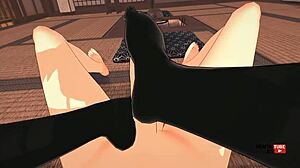 mina ashiro, give me that wild futanari footjob and fuck now