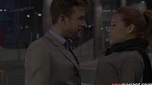 Spitroasted euro enjoys interracial threeway with blowjob creampie action