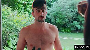 I adore this super sexy shemale with her massive cock and cute european vibe