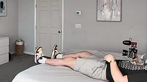 busty brunette lindsay lee teases in behind the scenes roleplay. she gets fucked cowgirl and doggystyle with creampie in taboo mommy pov.