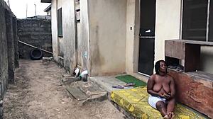 All Neighbors Left for Work So Invited IG Influencer Home for Outdoor Pussy Fucking with Best Friend. Big Black Cock Pounds Big Tits Bbw in Ass Worship Session.