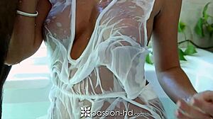 Passion-HD Pretty Blond Gets Wet with Big Cock Blowjob Cumshot and Hardcore Fucking Action