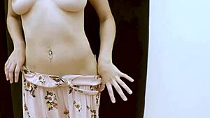 I watch skinny ginger Luna Parish deepthroat a cock and get her shaved pussy fucked with cumshot facial.