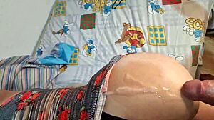 Wild fucks and creampies with my girlfriend's lesbian friend!