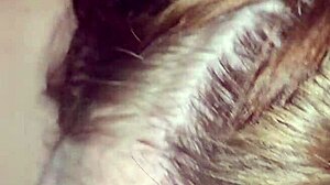 Milf rides foot while sucking huge cock