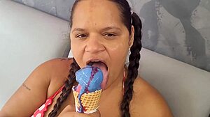 Found a giant chocolate cock at the ice cream shop! 🍦🍫