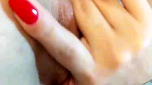 Kaitsaumeth gets hot rich juicy masturbating solo at night fingering until vaginal discharge bursts sucking fingers