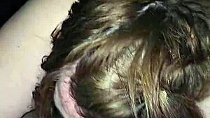 Milf rides foot while sucking huge cock