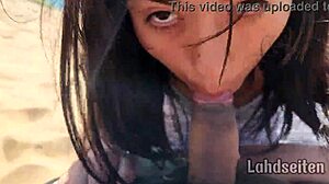 Se Traga el Semen al Aire Libre Adivina el Lugar with Teen Cumshot and Deepthroat Action Outdoors
