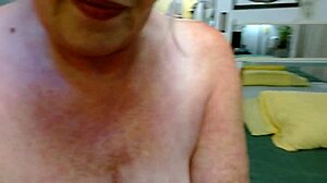 Pretty mature woman fingers hairy pussy in orchid lace panties