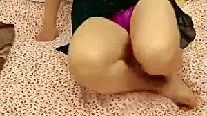 When my girlfriend leaves, I make my mother-in-law suck my cock and fuck her ass hard!