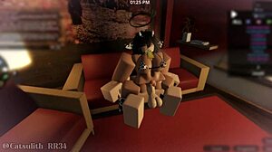 Fucking on Couch in Cow Costume with Follower Sex Part 1 of 2!