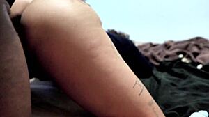 She struggled to talk while getting fucked missionary and doggystyle backstage. The young pierced nipples babe moaned and screamed during interracial quickie in USA.