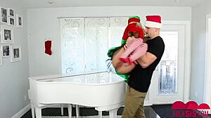 Teen Uma Jolie with Big Ass and Tits Gets Bent Over in Doggystyle. Reality Cumshot Covers Her Boobs After Hardcore Action.