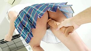 i felt so good when we tried dildo first time as asian couple