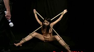 you're tied up in the garage, bitch, now take this vibrator punishment