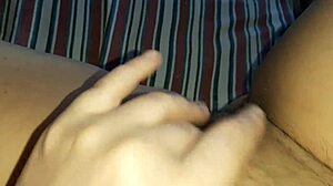 I masturbate my innocent unshaven wet pussy with close up clit fingering. Orgasm hits while parents are at work.