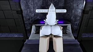 Hey, I'm pounding my hot furry Roblox slut in rough cowgirl and doggystyle sex.