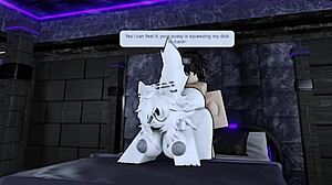 Hey, I'm pounding my hot furry Roblox slut in rough cowgirl and doggystyle sex.