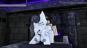 Hey, I'm pounding my hot furry Roblox slut in rough cowgirl and doggystyle sex.