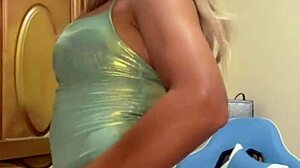 Rica Transexual Displays Tattoos and Creamy Release