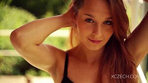 amazing teen 18+ is playing solo with legs spread