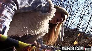 Hey, check out this euro babe Cristal Caitlin riding cock outdoors in a public pickup scene from Mofos.