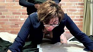 She struggled to talk while getting fucked missionary and doggystyle backstage. The young pierced nipples babe moaned and screamed during interracial quickie in USA.