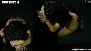 That's it, Satine, swallow those nine cumshots now