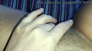 I masturbate my innocent unshaven wet pussy with close up clit fingering. Orgasm hits while parents are at work.