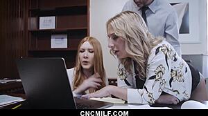 Boss subtly enjoys unrestricted access to his willing employees at cncmilf