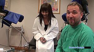 Dr Tampa Examines New Guinea Pig Eliza Sheilds in Shaved Pussy Fetish Scene