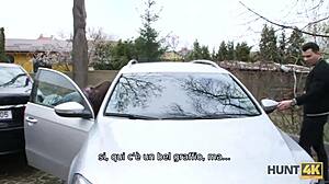 i'm getting that shaved pussy penetrated hard in front of my boyfriend for cash