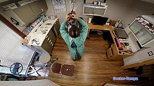 Dr Tampa Examines New Guinea Pig Eliza Sheilds in Shaved Pussy Fetish Scene