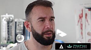 sexy doctor anna claire clouds gives naughty nuru massage to patient, riding cowgirl with oiled ass and deepthroat blowjob