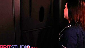 i feel so excited about nurse exploring gloryhole with cumshot after shift in uniform