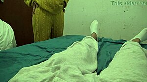 Turkish Stepmom Grabs American Stepson's Huge Cock in Bedroom!