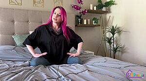 alternative stepmom gives teasing joi to her bad stepson