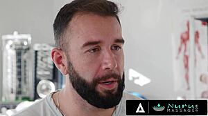 sexy doctor anna claire clouds gives naughty nuru massage to patient, riding cowgirl with oiled ass and deepthroat blowjob