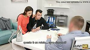 i'm getting that shaved pussy penetrated hard in front of my boyfriend for cash